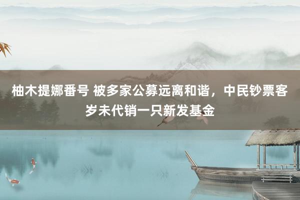 柚木提娜番号 被多家公募远离和谐，中民钞票客岁未代销一只新发基金