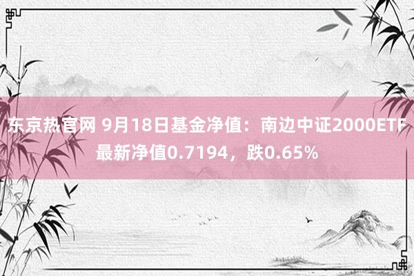 东京热官网 9月18日基金净值：南边中证2000ETF最新净值0.7194，跌0.65%