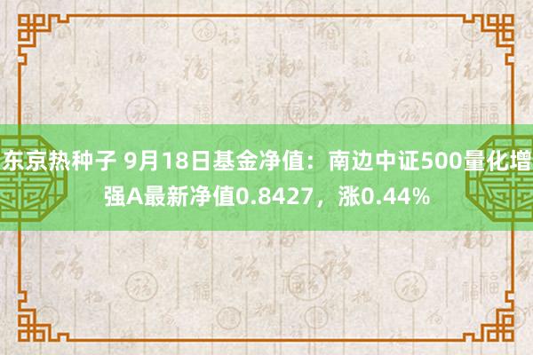 东京热种子 9月18日基金净值：南边中证500量化增强A最新净值0.8427，涨0.44%