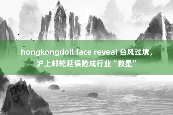 hongkongdoll face reveal 台风过境，沪上邮轮延误险成行业“救星”