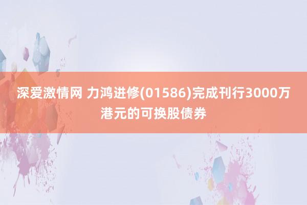 深爱激情网 力鸿进修(01586)完成刊行3000万港元的可换股债券