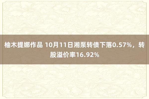 柚木提娜作品 10月11日湘泵转债下落0.57%，转股溢价率16.92%