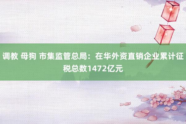 调教 母狗 市集监管总局：在华外资直销企业累计征税总数1472亿元