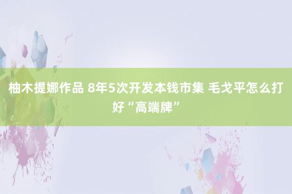 柚木提娜作品 8年5次开发本钱市集 毛戈平怎么打好“高端牌”