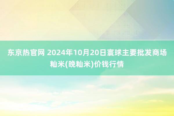 东京热官网 2024年10月20日寰球主要批发商场籼米(晚籼米)价钱行情