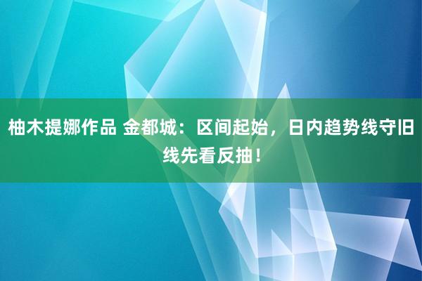 柚木提娜作品 金都城：区间起始，日内趋势线守旧线先看反抽！