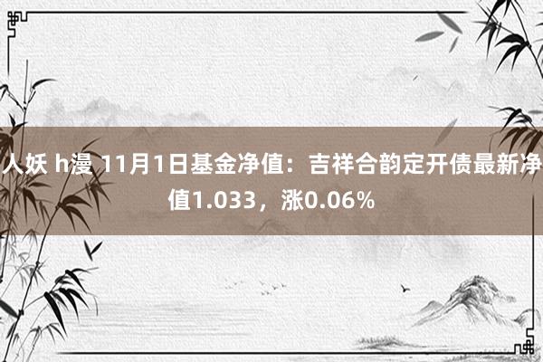 人妖 h漫 11月1日基金净值：吉祥合韵定开债最新净值1.033，涨0.06%