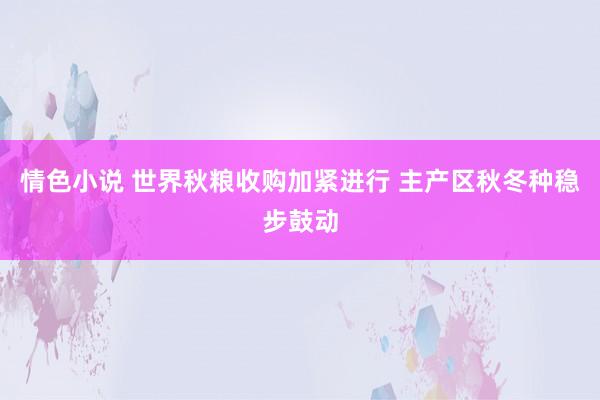 情色小说 世界秋粮收购加紧进行 主产区秋冬种稳步鼓动