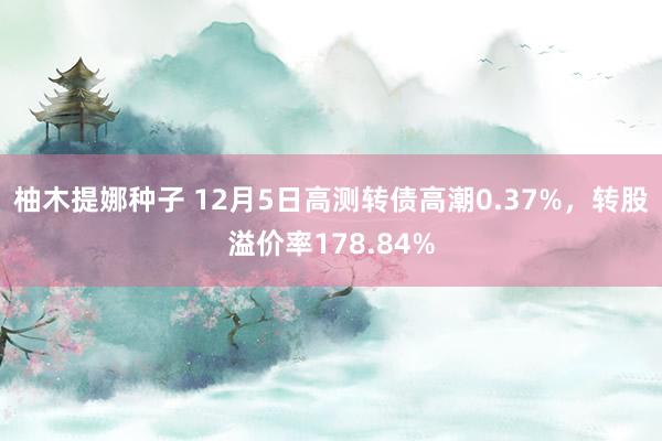 柚木提娜种子 12月5日高测转债高潮0.37%，转股溢价率178.84%