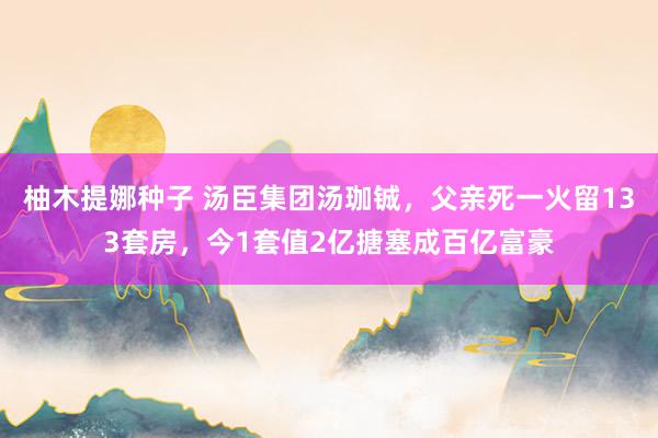 柚木提娜种子 汤臣集团汤珈铖，父亲死一火留133套房，今1套值2亿搪塞成百亿富豪