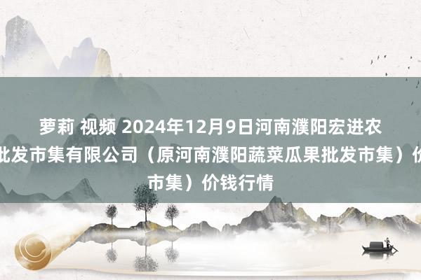 萝莉 视频 2024年12月9日河南濮阳宏进农副家具批发市集有限公司（原河南濮阳蔬菜瓜果批发市集）价钱行情