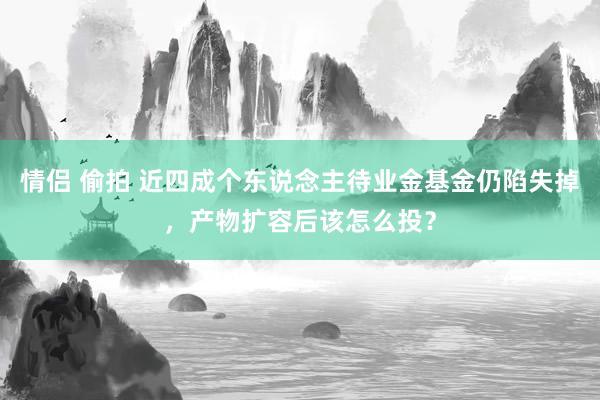 情侣 偷拍 近四成个东说念主待业金基金仍陷失掉，产物扩容后该怎么投？