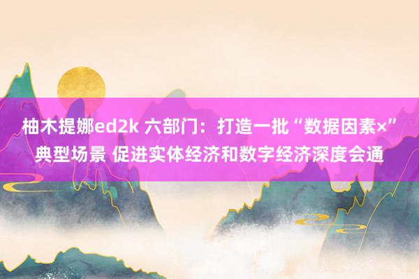 柚木提娜ed2k 六部门：打造一批“数据因素×”典型场景 促进实体经济和数字经济深度会通